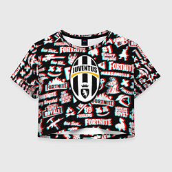 Женский топ Ювентус x фортнайт глитч