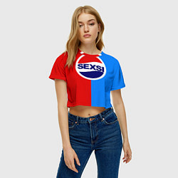 Футболка 3D укороченная женская Sexsi Pepsi, цвет: 3D-принт — фото 2