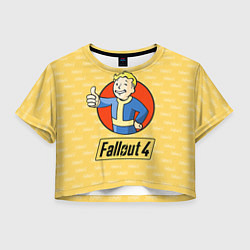 Футболка 3D укороченная женская Fallout 4: Pip-Boy, цвет: 3D-принт