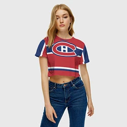 Футболка 3D укороченная женская Montreal Canadiens, цвет: 3D-принт — фото 2