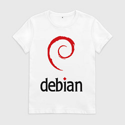 Женская футболка Debian