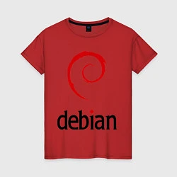 Женская футболка Debian