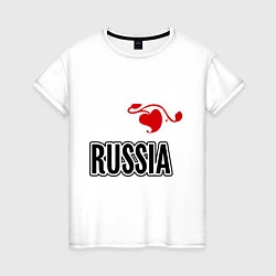 Женская футболка Russia Leaf