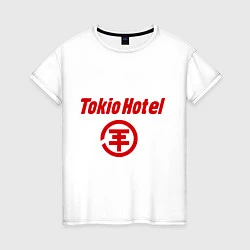 Футболка хлопковая женская Tokio Hotel, цвет: белый