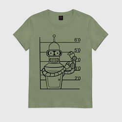 Футболка хлопковая женская Bender Wanted, цвет: авокадо