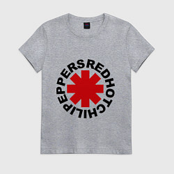 Футболка хлопковая женская Red Hot Chili Peppers, цвет: меланж