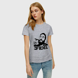 Футболка хлопковая женская FIdel, цвет: меланж — фото 2