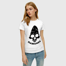 Футболка хлопковая женская Ramones, цвет: белый — фото 2