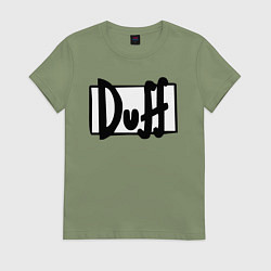Футболка хлопковая женская Duff, цвет: авокадо
