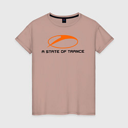 Футболка хлопковая женская A State of Trance, цвет: пыльно-розовый