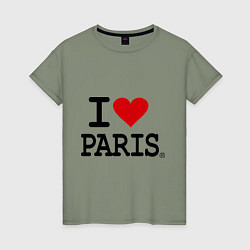 Женская футболка I love Paris