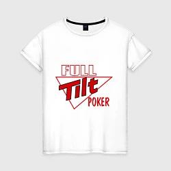 Футболка хлопковая женская Full Tilt Poker, цвет: белый