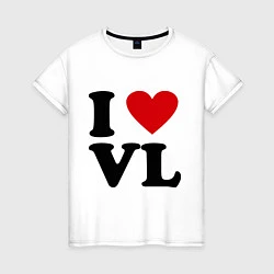 Женская футболка I love VL