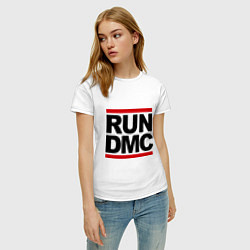 Футболка хлопковая женская Run DMC, цвет: белый — фото 2