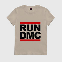 Футболка хлопковая женская Run DMC, цвет: миндальный