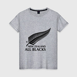 Футболка хлопковая женская New Zeland: All blacks, цвет: меланж
