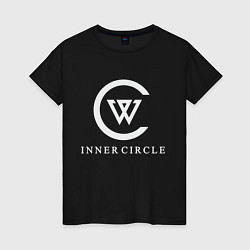 Футболка хлопковая женская Winner: Inner circle, цвет: черный