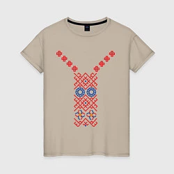 Женская футболка Узор славянского сарафана