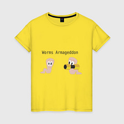 Женская футболка Worms armageddon