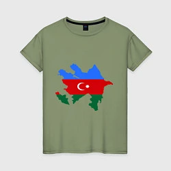Женская футболка Azerbaijan map