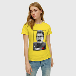Футболка хлопковая женская Stalin: Style in, цвет: желтый — фото 2
