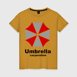 Футболка хлопковая женская Umbrella corporation, цвет: горчичный
