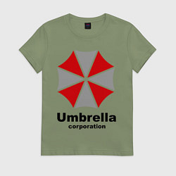 Футболка хлопковая женская Umbrella corporation, цвет: авокадо