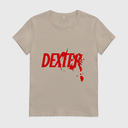 Футболка хлопковая женская Dexter Blood, цвет: миндальный