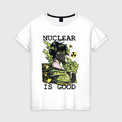 Женская футболка Атом