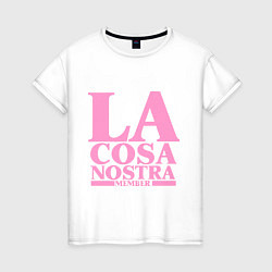 Футболка хлопковая женская La Cosa Nostra, цвет: белый
