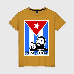 Женская футболка Fidel: Viva, Cuba!
