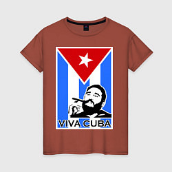 Женская футболка Fidel: Viva, Cuba!