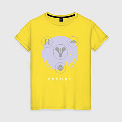Футболка хлопковая женская Destiny Planet, цвет: желтый