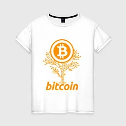 Женская футболка Bitcoin Tree