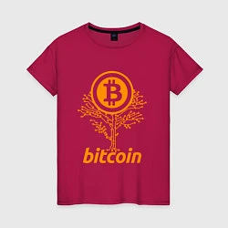 Женская футболка Bitcoin Tree
