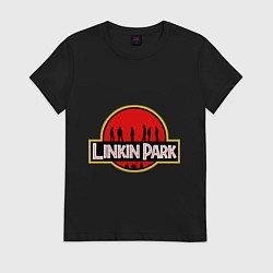 Футболка хлопковая женская Linkin Park: Jurassic Park, цвет: черный