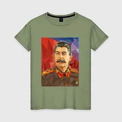 Женская футболка Сталин: полигоны