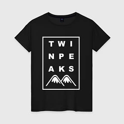 Футболка хлопковая женская Twin Peaks, цвет: черный