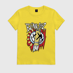 Футболка хлопковая женская Blink-182: Mixed Up, цвет: желтый