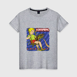 Футболка хлопковая женская The Offspring: Americana, цвет: меланж