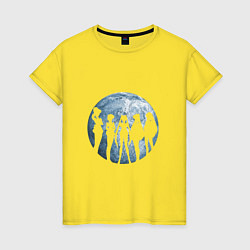 Футболка хлопковая женская Войны в матросках, цвет: желтый