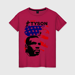 Футболка хлопковая женская Mike Tyson: USA Boxing, цвет: маджента