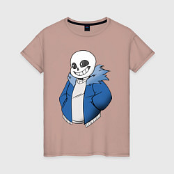 Футболка хлопковая женская Sans, цвет: пыльно-розовый
