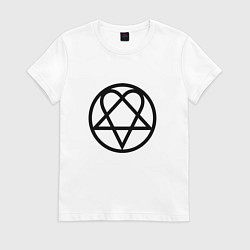 Футболка хлопковая женская HIM Symbol, цвет: белый