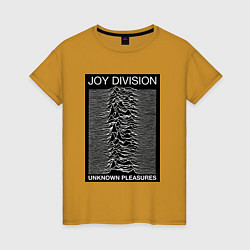 Футболка хлопковая женская Joy Division: Unknown Pleasures, цвет: горчичный