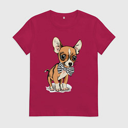 Женская футболка Чихуахуа с бабочкой