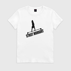 Футболка хлопковая женская Street WorkOut, цвет: белый
