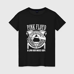 Футболка хлопковая женская Pink Floyd, цвет: черный
