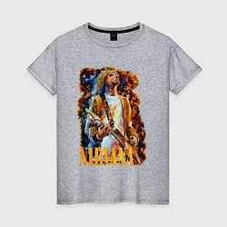 Женская футболка Cobain Art