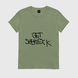 Женская футболка Get sherlock